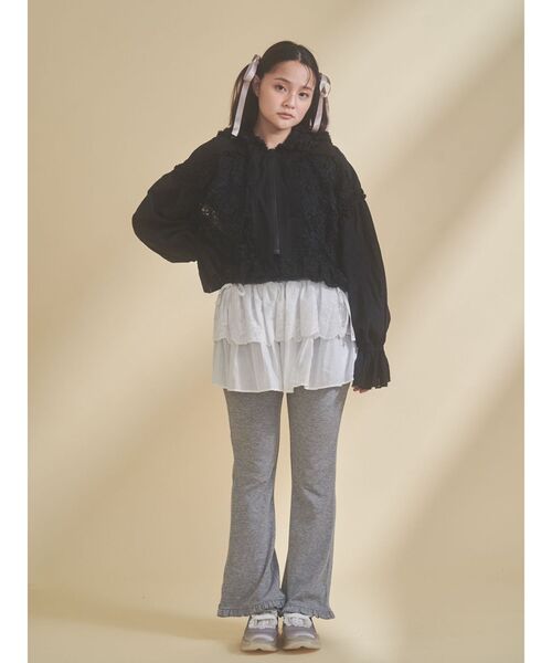 merry jenny(メリージェニー)の「lace layered flare pants(スウェットパンツ・レディース・グレー/アイボリー・FREE)」の21枚目の写真