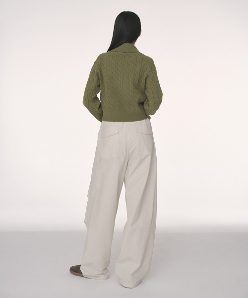 MUSINSA STANDARD WOMAN（ムシンサスタンダードウーマン）の「ウィメンズ薄起毛ナイロンパラシュートパンツ[クリーム]（スウェットパンツ・レディース・その他・30/24/26/28）」の2枚目の写真