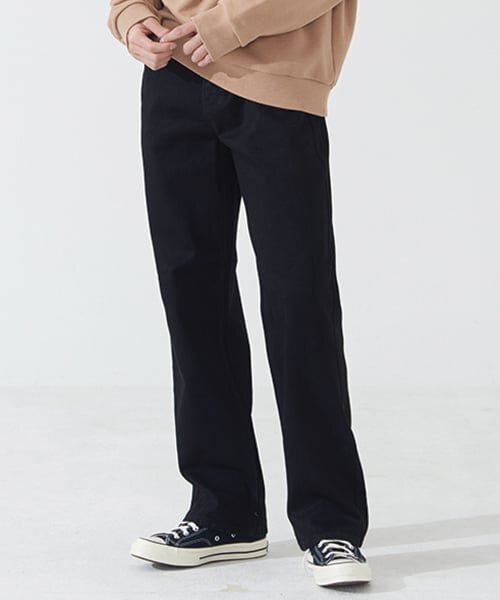 TOFFEE(トフィー)の「GL ワイドデニムパンツ (ブラック)(デニムパンツ・メンズ・その他・SMALL/MEDIUM/LARGE/X-LARGE/X-SMALL)」の1枚目の写真
