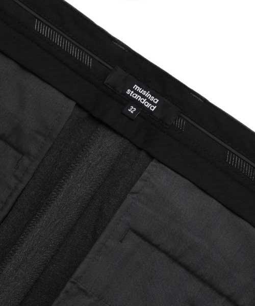 MUSINSA STANDARD（ムシンサスタンダード）の「テーパードターンアップ隠しバンディングクロップドスラックス[チャコールグレー]（スラックス・メンズ・その他・30/31/26/27/28/29/32）」の8枚目の写真