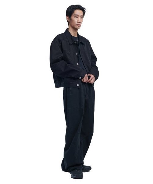 NOMANUAL（NOMANUAL）の「P.L STITCHED TRUCKER JACKET - BLACK（デニムジャケット・メンズ・その他・MEDIUM/LARGE）」の3枚目の写真