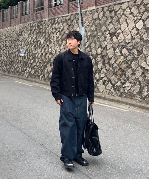 NOMANUAL（NOMANUAL）の「P.L STITCHED TRUCKER JACKET - BLACK（デニムジャケット・メンズ・その他・MEDIUM/LARGE）」の4枚目の写真