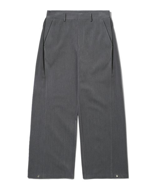 TRILLION（トリリオン）の「サイドタックスナップボタンワイドスラックス（グレー）（スラックス・レディース・その他・X-LARGE/MEDIUM/LARGE）」の4枚目の写真