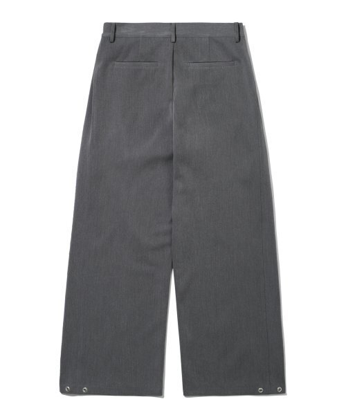 TRILLION（トリリオン）の「サイドタックスナップボタンワイドスラックス（グレー）（スラックス・レディース・その他・X-LARGE/MEDIUM/LARGE）」の5枚目の写真