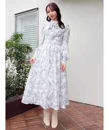 dazzlin（ダズリン）の「ヘアリーフラワーシフォンワンピース（ワンピース）」