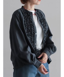 レーヨンシャンタン　ショートフリルシャツ