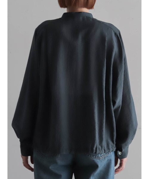 FIL DE FER（フィルデフェール）の「レーヨンシャンタン　ショートフリルシャツ（シャツ/ブラウス・レディース・グレー/ブラック・FREE）」の16枚目の写真