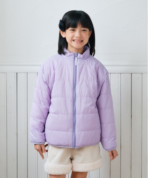 MPS(エムピーエス)の「【MPS】スタンドネック裏ボア中綿ジャケット (撥水/防風/あったか/軽量/キッズ/通学/通園/洗濯機OK/冬アウター)(ダウンジャケット/コート・キッズ・ブラック/ライラック/グリーン/ブルー/イエロー/サックスブルー・150/160/130/140/110/120)」の5枚目の写真