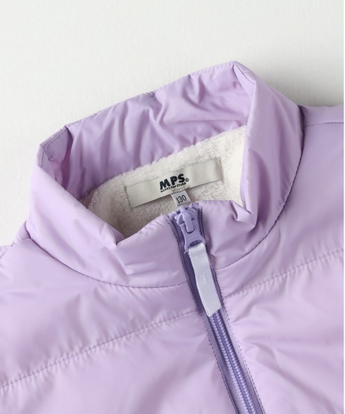 MPS(エムピーエス)の「【MPS】スタンドネック裏ボア中綿ジャケット (撥水/防風/あったか/軽量/キッズ/通学/通園/洗濯機OK/冬アウター)(ダウンジャケット/コート・キッズ・ブラック/ライラック/グリーン/ブルー/イエロー/サックスブルー・150/160/130/140/110/120)」の14枚目の写真