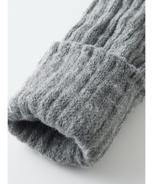 tutuanna（チュチュアンナ）の「[まるで毛布！のような暖かさ・厚手]あぜ編み裏起毛レッグウォーマー45cm丈（レッグウォーマー・レディース・ワイン/アーミー/ブラック/ターメリック/グレイッシュブルー/グレー/キナリ/ネイビー/チャコール・フリー）」の19枚目の写真