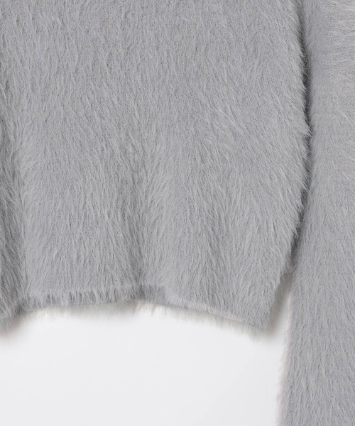 3.3 Field Trip （3.3フィールドトリップ）の「3.3 Field Trip／シャギーストールニット（ニット/セーター・レディース・グレー/ブラック/アイボリー・FREE）」の17枚目の写真