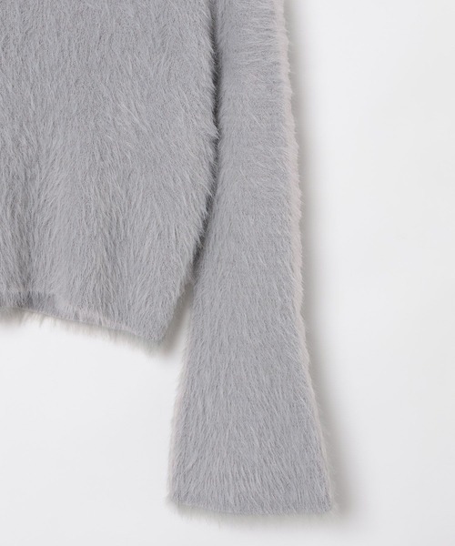 3.3 Field Trip （3.3フィールドトリップ）の「3.3 Field Trip／シャギーストールニット（ニット/セーター・レディース・グレー/ブラック/アイボリー・FREE）」の18枚目の写真