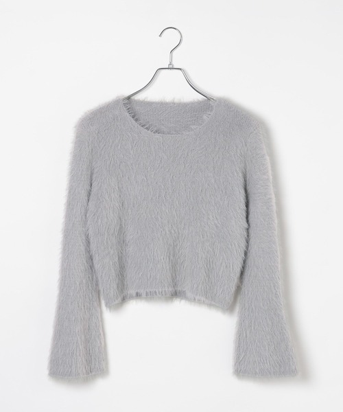 3.3 Field Trip （3.3フィールドトリップ）の「3.3 Field Trip／シャギーストールニット（ニット/セーター・レディース・グレー/ブラック/アイボリー・FREE）」の19枚目の写真