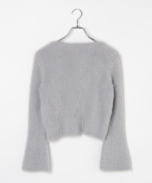 3.3 Field Trip （3.3フィールドトリップ）の「3.3 Field Trip／シャギーストールニット（ニット/セーター・レディース・グレー/ブラック/アイボリー・FREE）」の20枚目の写真