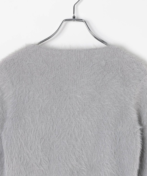 3.3 Field Trip （3.3フィールドトリップ）の「3.3 Field Trip／シャギーストールニット（ニット/セーター・レディース・グレー/ブラック/アイボリー・FREE）」の21枚目の写真