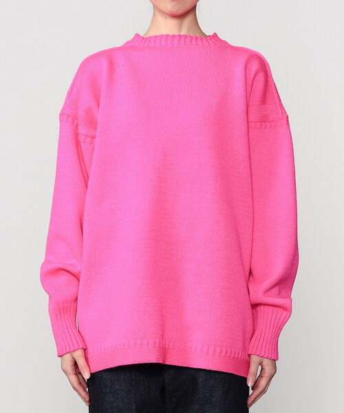 Le Tricoteur(ルトリコチュール)の「Le Tricoteur | トラディショナル ウールガンジーセーター NEON UNISEX(ニット/セーター・レディース・イエロー/ピンク・50/48/52)」の22枚目の写真