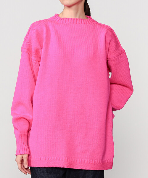 Le Tricoteur(ルトリコチュール)の「Le Tricoteur | トラディショナル ウールガンジーセーター NEON UNISEX(ニット/セーター・レディース・イエロー/ピンク・50/48/52)」の11枚目の写真