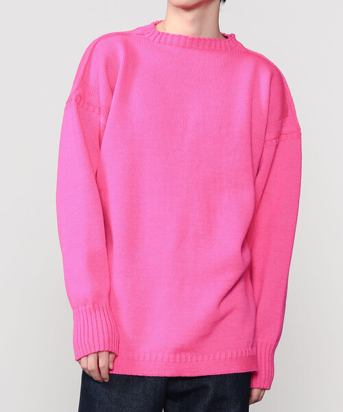 Le Tricoteur(ルトリコチュール)の「Le Tricoteur | トラディショナル ウールガンジーセーター NEON UNISEX(ニット/セーター・レディース・イエロー/ピンク・50/48/52)」の13枚目の写真