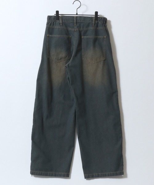 SITRY(シトリー)の「Remake Like Denim Pants/リメイク風 サイドライン レオパード カモフラ デニムパンツ バギーデニムパンツ ワイドデニムパンツ(デニムパンツ・メンズ・ネイビー/ブラック/ブラック系その他/ブルー・M/L)」の19枚目の写真