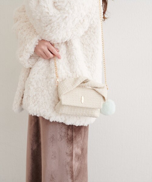 natural couture（ナチュラルクチュール）の「ねじりハンドルミニショルダー（ショルダーバッグ・レディース・アイボリー/ブラック/ボルドー/ブラウン・FREE）」の7枚目の写真