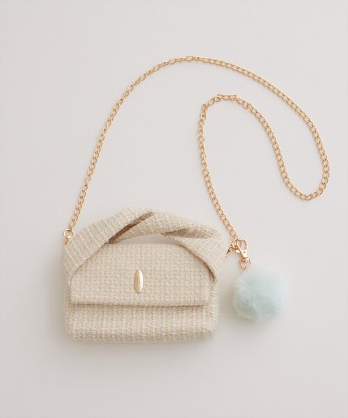 natural couture（ナチュラルクチュール）の「ねじりハンドルミニショルダー（ショルダーバッグ・レディース・アイボリー/ブラック/ボルドー/ブラウン・FREE）」の9枚目の写真