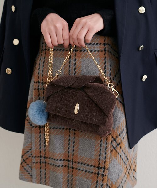 natural couture（ナチュラルクチュール）の「ねじりハンドルミニショルダー（ショルダーバッグ・レディース・アイボリー/ブラック/ボルドー/ブラウン・FREE）」の20枚目の写真