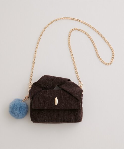 natural couture（ナチュラルクチュール）の「ねじりハンドルミニショルダー（ショルダーバッグ・レディース・アイボリー/ブラック/ボルドー/ブラウン・FREE）」の22枚目の写真