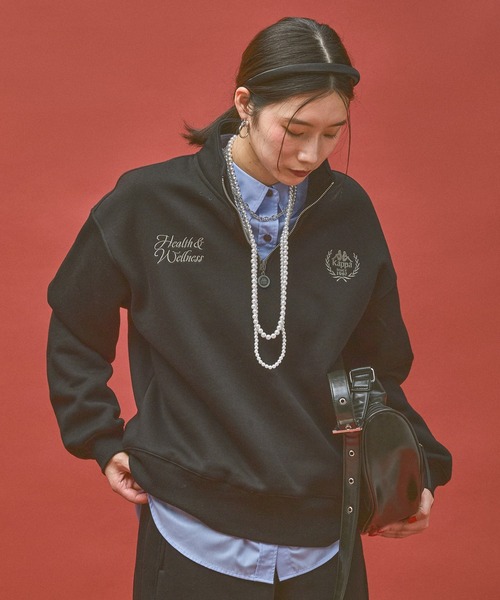 Kappa(カッパ)の「≪Kappa×and ST ウェルネスクラブ≫Heaith&Wellnessデザインスウェット (ユニセックス)(スウェット・レディース・グレー/ブラック/ホワイト/ピンク・SMALL/MEDIUM/LARGE)」の3枚目の写真