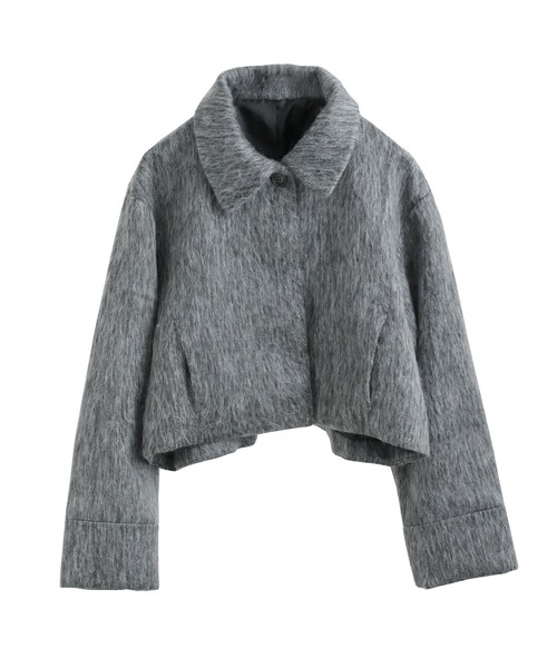 Fashion Letter(ファッションレター)の「シャギー ショートブルゾン(その他アウター・レディース・ブラック/グレー・M)」の20枚目の写真