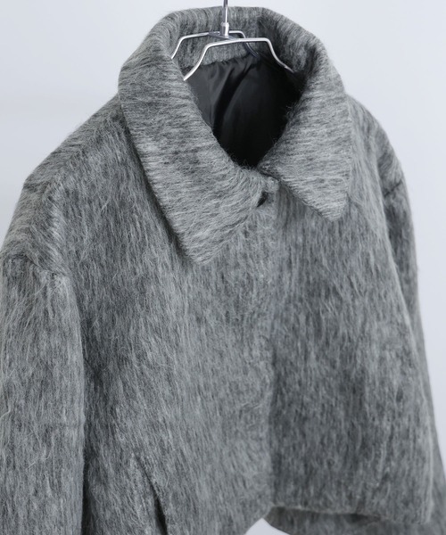 Fashion Letter(ファッションレター)の「シャギー ショートブルゾン(その他アウター・レディース・ブラック/グレー・M)」の21枚目の写真