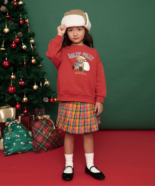 BREEZE（ブリーズ）の「【リンク】チェックプリーツスカパン_ジュニア対応（スカート・キッズ・レッド/オレンジ・80/100/110/120/140/130/90）」の14枚目の写真