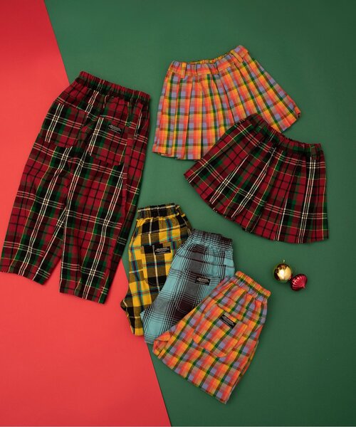 BREEZE（ブリーズ）の「【リンク】チェックプリーツスカパン_ジュニア対応（スカート・キッズ・レッド/オレンジ・80/100/110/120/140/130/90）」の5枚目の写真