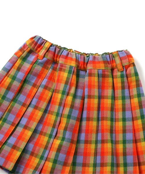 BREEZE（ブリーズ）の「【リンク】チェックプリーツスカパン_ジュニア対応（スカート・キッズ・レッド/オレンジ・80/100/110/120/140/130/90）」の6枚目の写真