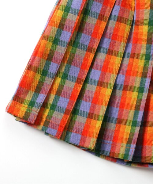 BREEZE（ブリーズ）の「【リンク】チェックプリーツスカパン_ジュニア対応（スカート・キッズ・レッド/オレンジ・80/100/110/120/140/130/90）」の9枚目の写真