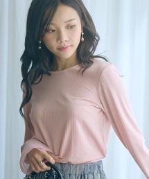 marun | ＜大きいサイズ＞袖口オーガンジー使いデザイントップス marun(Tシャツ/カットソー)