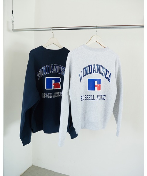 WIND AND SEA(ウィンダンシー)の「Russel Athletics x WDS High Cotton Terry Crewneck(スウェット・メンズ・アッシュグレー/ネイビー・S/M/L/XL)」の18枚目の写真