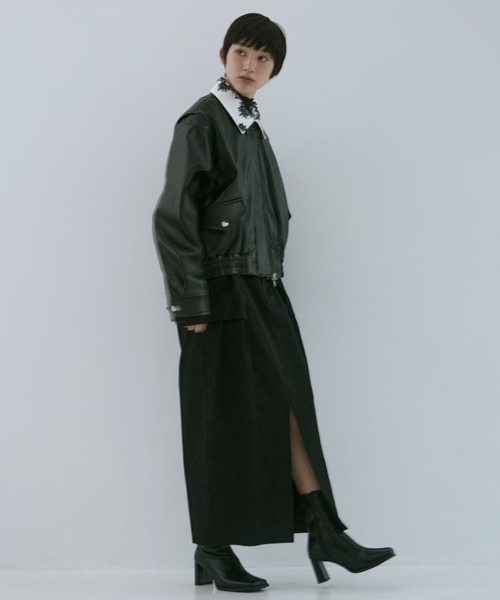 tanakadaisuke（タナカダイスケ）の「【tanakadaisuke/タナカダイスケ】crystal bijou collar 2WAY blouson/クリスタルビジュー2WAYブルゾン（ブルゾン・レディース・ホワイト/ブラック・FREE）」の22枚目の写真
