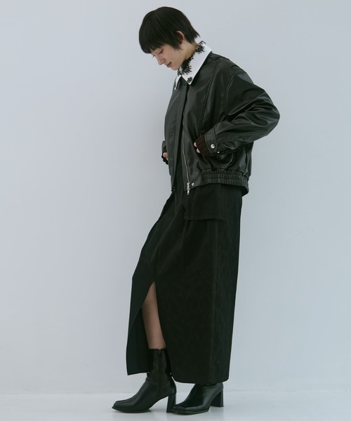 tanakadaisuke/タナカダイスケ】crystal bijou collar 2WAY blouson