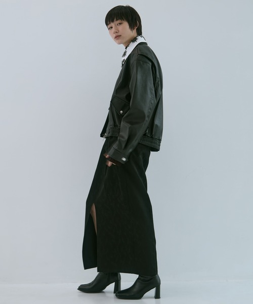 tanakadaisuke（タナカダイスケ）の「【tanakadaisuke/タナカダイスケ】crystal bijou collar 2WAY blouson/クリスタルビジュー2WAYブルゾン（ブルゾン・レディース・ホワイト/ブラック・FREE）」の5枚目の写真