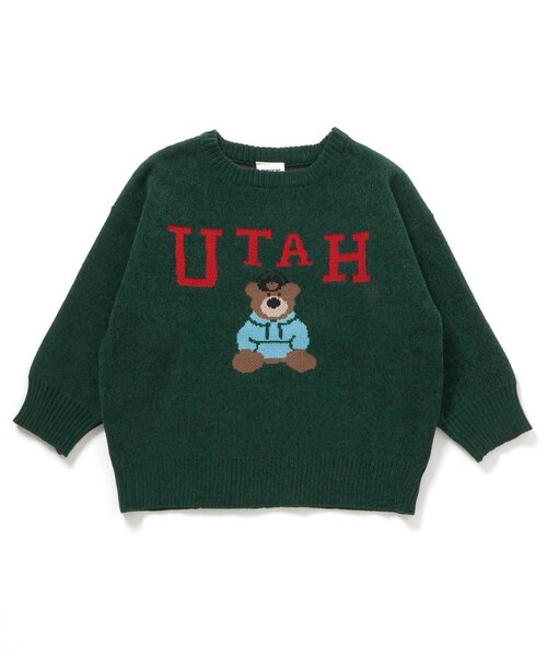 BREEZE（ブリーズ）の「【洗える】ナイス！タッチ！３柄ニット_ジュニア対応（ニット/セーター・キッズ・ネイビー/オレンジ/グリーン・90/100/120/140）」の8枚目の写真