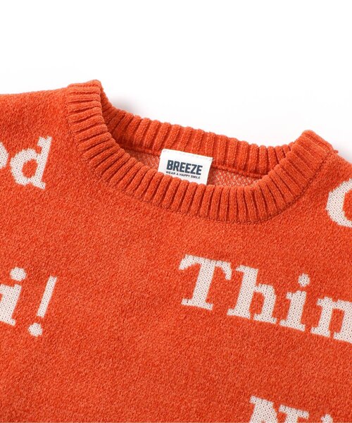 BREEZE（ブリーズ）の「【洗える】ナイス！タッチ！３柄ニット_ジュニア対応（ニット/セーター・キッズ・ネイビー/オレンジ/グリーン・90/100/120/140）」の14枚目の写真