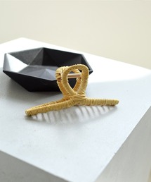 utatane（ウタタネ）の「髪飾り 籐ラインアートヘアクリップ ラタンウィッカー（バレッタ/ヘアクリップ）」