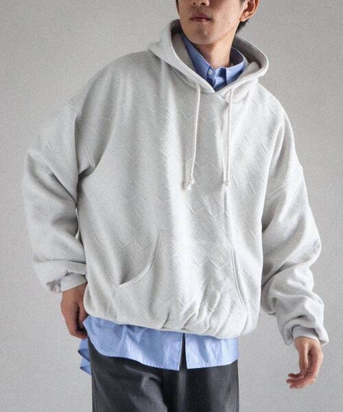 CRAFT STANDARD BOUTIQUE（クラフトスタンダードブティック）の「裏フリースフクレジャカードパーカー（パーカー・メンズ・アイボリー/ブラック/グレイッシュベージュ・XL/M/L）」の2枚目の写真