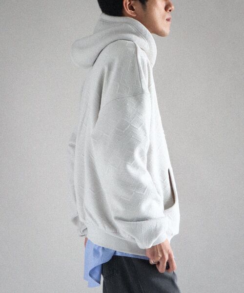 CRAFT STANDARD BOUTIQUE（クラフトスタンダードブティック）の「裏フリースフクレジャカードパーカー（パーカー・メンズ・アイボリー/ブラック/グレイッシュベージュ・XL/M/L）」の20枚目の写真