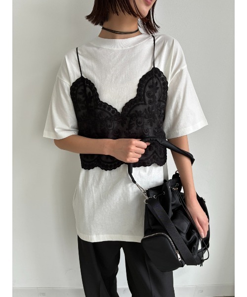 激レア！希少！d.i.a. 黒 レース付きビスチェ レースレディース Lace Ladies ビスチェ編み紐コルセット 共布ショーツ
