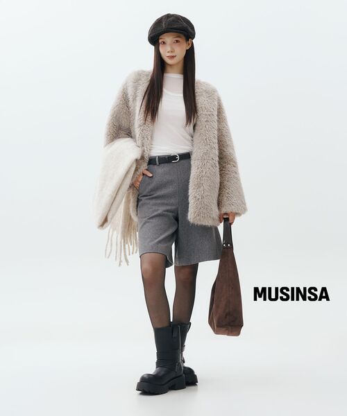 MONGDOL（モンドル）の「[セット] サイドシャーリングレイヤードTシャツ ホワイト MDTS067WHITE（Tシャツ/カットソー・レディース・その他・F）」の14枚目の写真