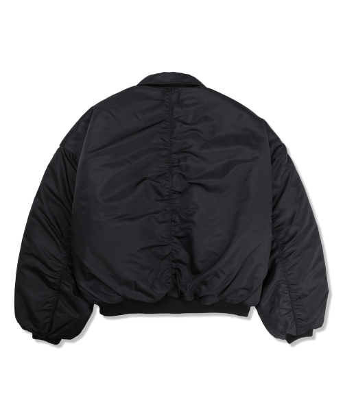 フィールドツーウェイカラー春ボンバージャケット（ブラック）（MA-1