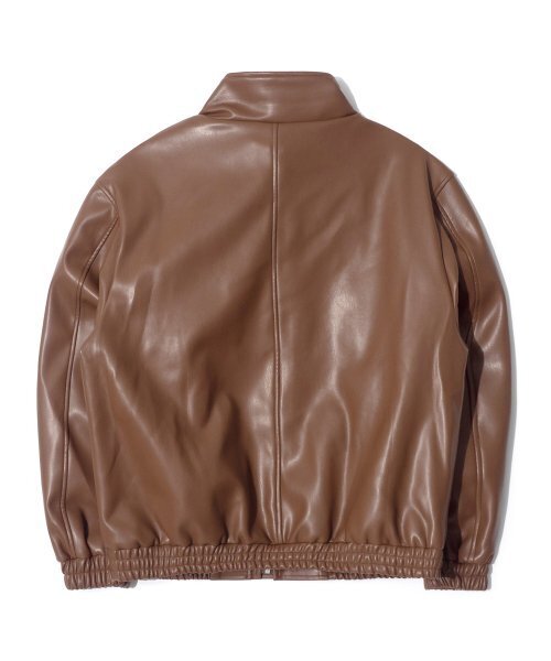 QT8 GARMENTS(キューティーエイトガーメント)の「GB Synthetic Leather Hidden Jacket (Brown)(ライダースジャケット・レディース・その他・MEDIUM)」の2枚目の写真