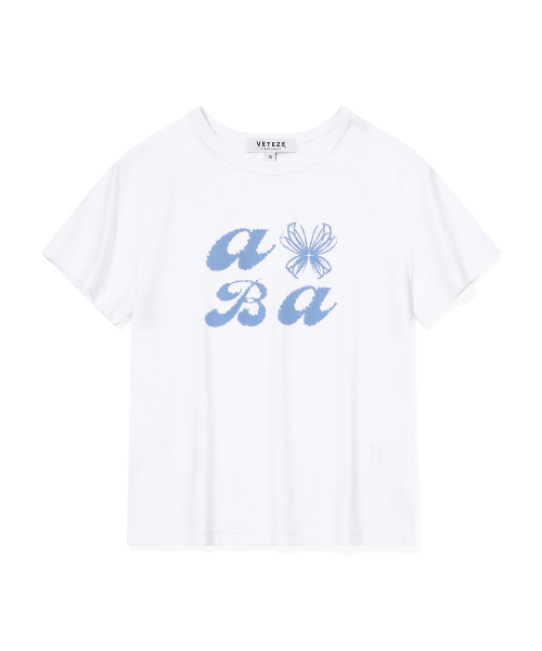 VETEZE(ベテゼ)の「オブにABAスタリボンハーフTシャツ(ホワイト)(Tシャツ/カットソー・レディース・ホワイト・SMALL/MEDIUM)」の5枚目の写真