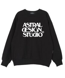 アストラルデザインスタジオ オーバーサイズドロップショルダースウェット_ブラック